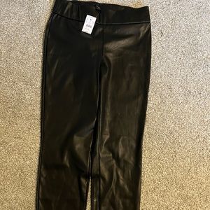 New jcrew factory faux leather legging size small: black